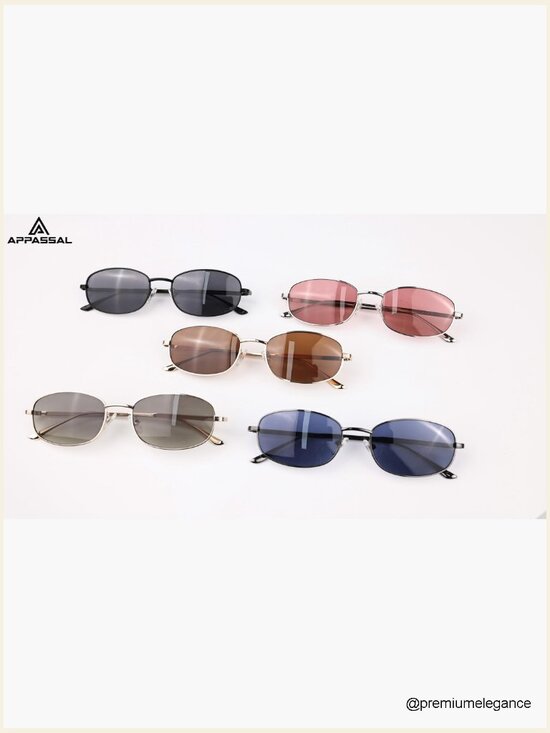 Retro Oval Sunglasses Unisex Vintage 90s Rectangle UV400 Protection main image 5